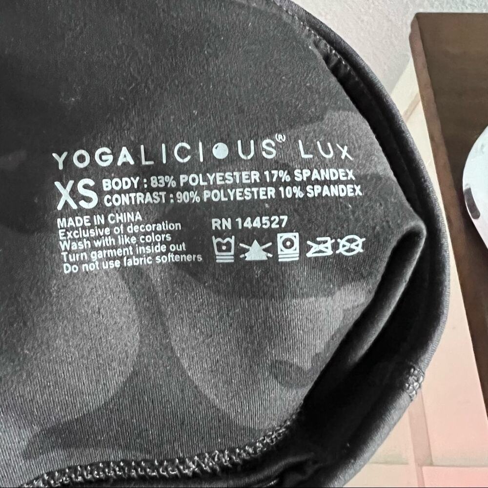 Yogalicious Lux Dark Camo Tights Shorts Bike Short XS - Picture 8 of 8